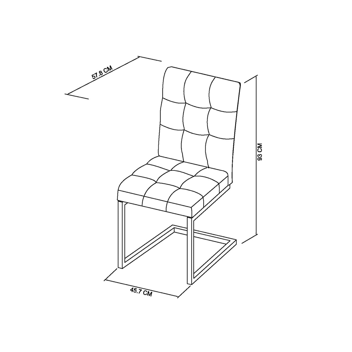 Lindos Cantilever Fumed Oak Dining Chairs - Black Fabric (Sold in Pairs)