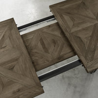 Image of the extending mechanism of the Lindos Fumed Oak Extendable Dining Table