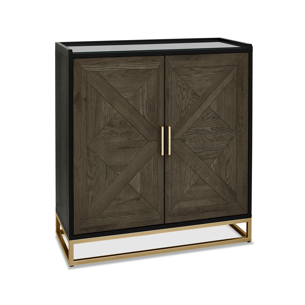 Lindos Fumed Oak Drinks Cabinet