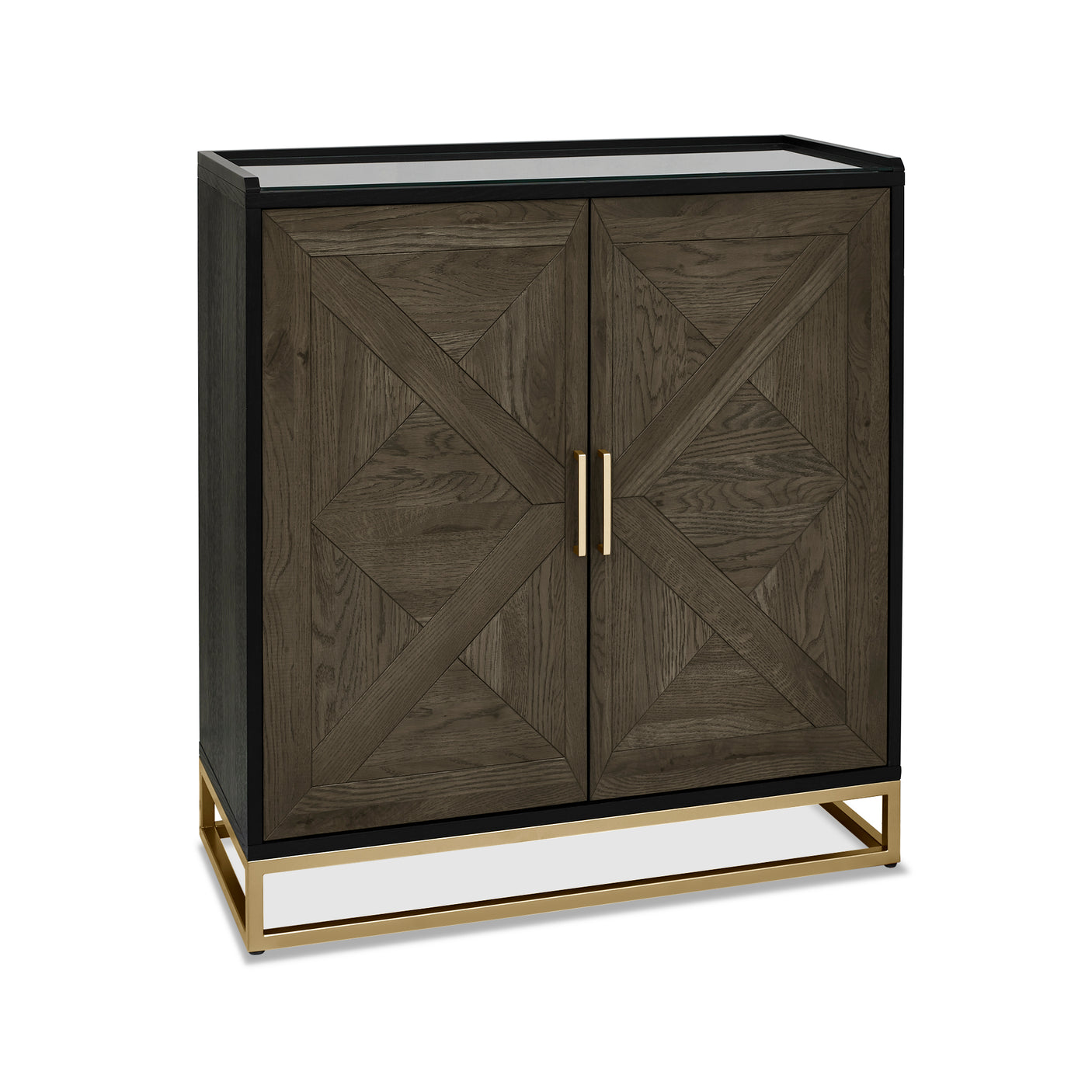Lindos Fumed Oak Drinks Cabinet