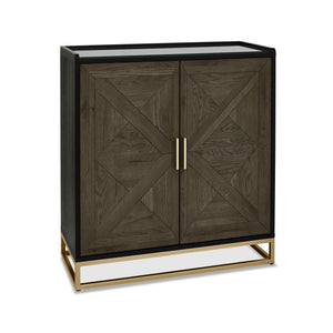 Lindos Fumed Oak Drinks Cabinet