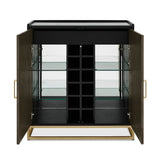 Lindos Fumed Oak Drinks Cabinet