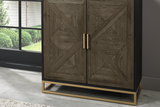 Lindos Fumed Oak Drinks Cabinet