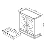 Lindos Fumed Oak Drinks Cabinet