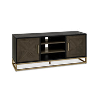 Lindos Fumed Oak Entertainment Unit with Doors