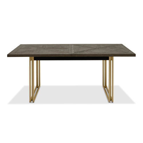 Front view of the Lindos Fumed Oak Extendable Dining Table