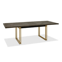 Angled image of the Lindos Fumed Oak Extendable Dining Table