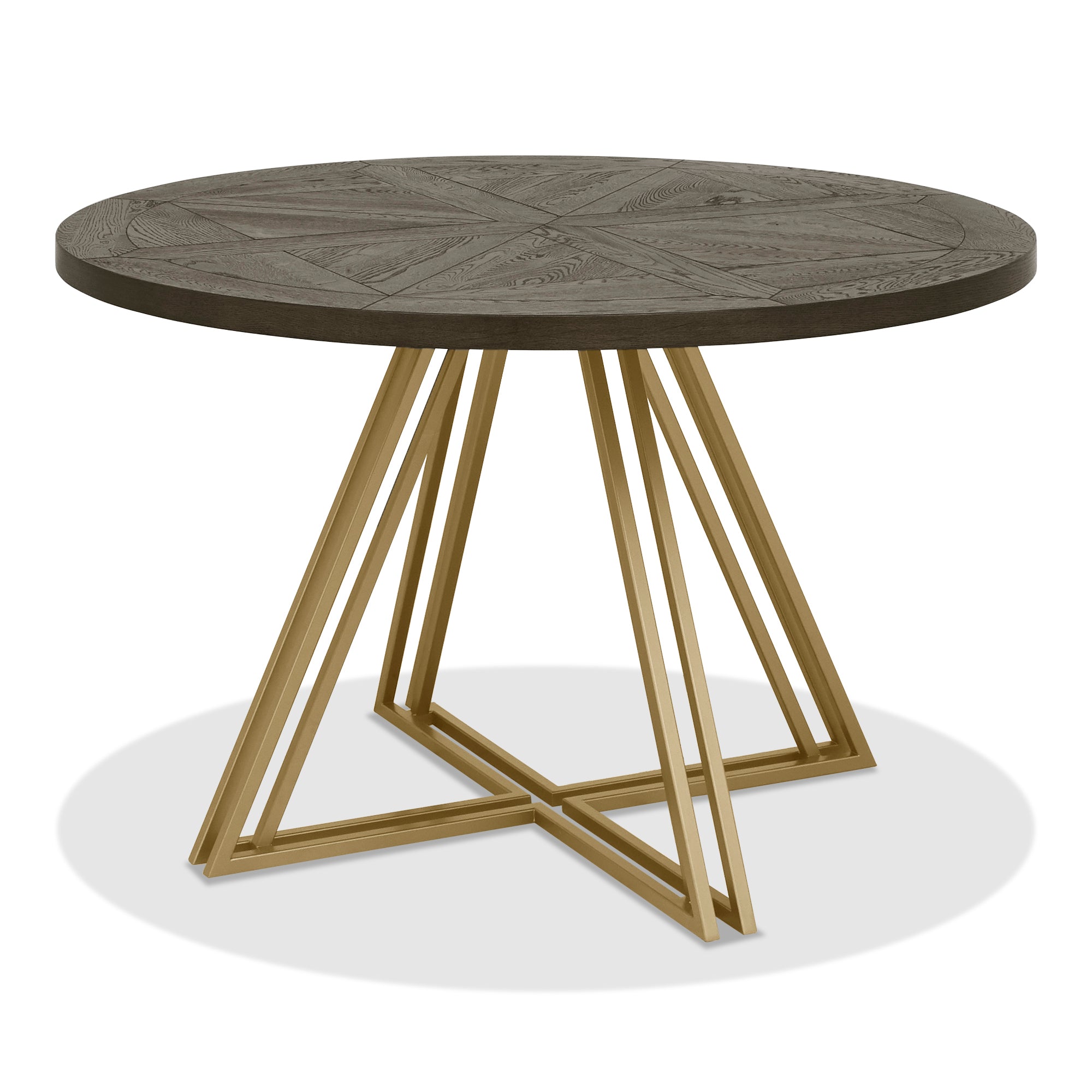 Lindos Fumed Oak 4 Seater Circular Dining Table