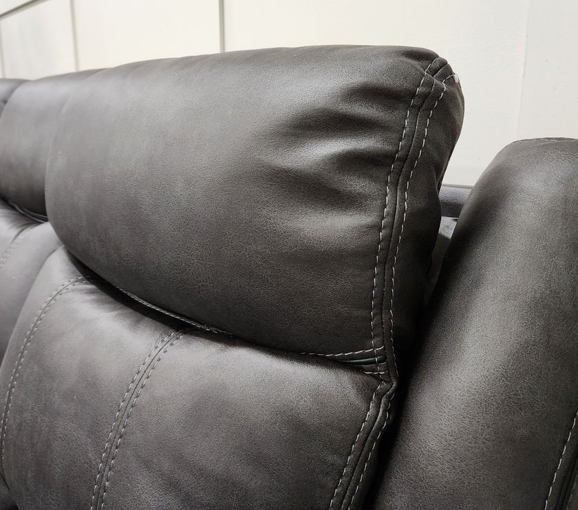 Close up of the Lotus 3 Seater Recliner Sofa