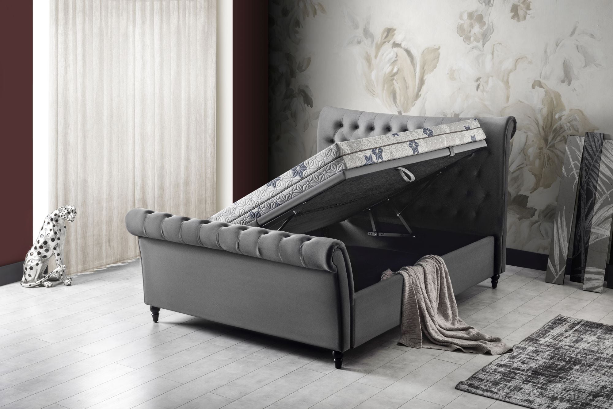 St Tropez Double Size Ottoman Bed Frame