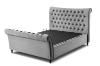 Angled view of the St Tropez Double Size Ottoman Bed Frame