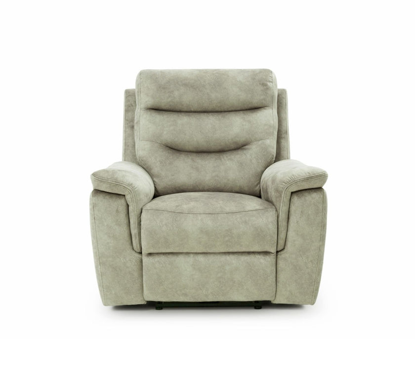Rome Recliner Chair with USB - Marble Charcoal Grey