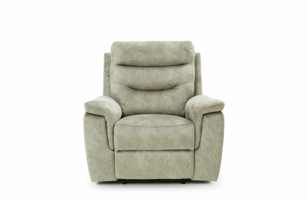 Rome Recliner Chair with USB - Marble Charcoal Grey