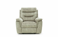 Rome Recliner Chair with USB - Marble Charcoal Grey