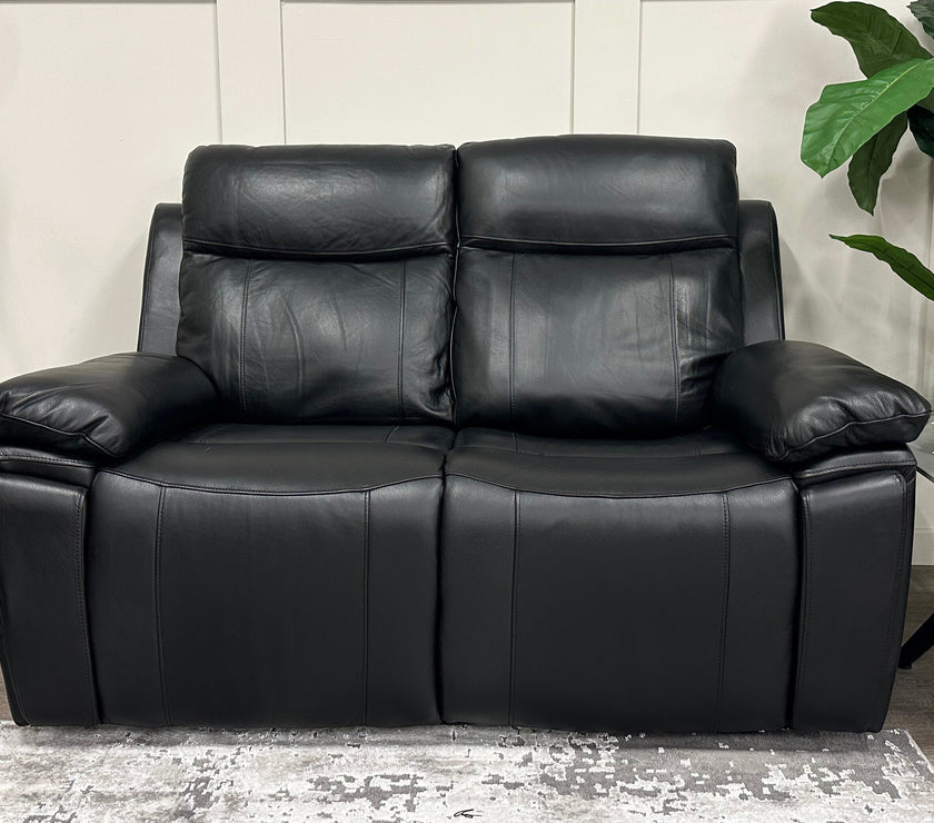 Savio 2 Seater Recliner Sofa with Power Headrests and Cup Holders