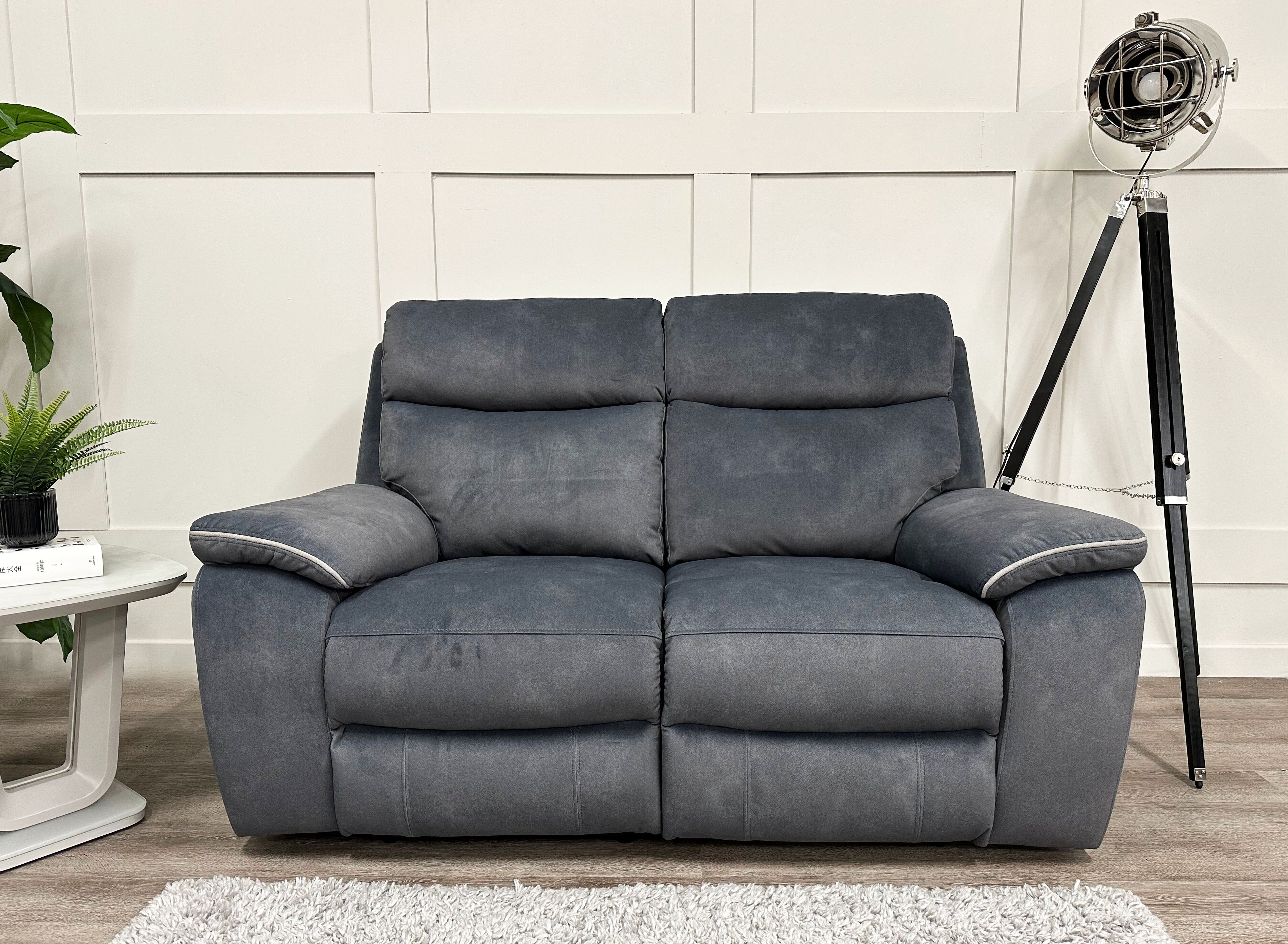 Front view of the Naples 2 Seater Recliner Sofa in a room