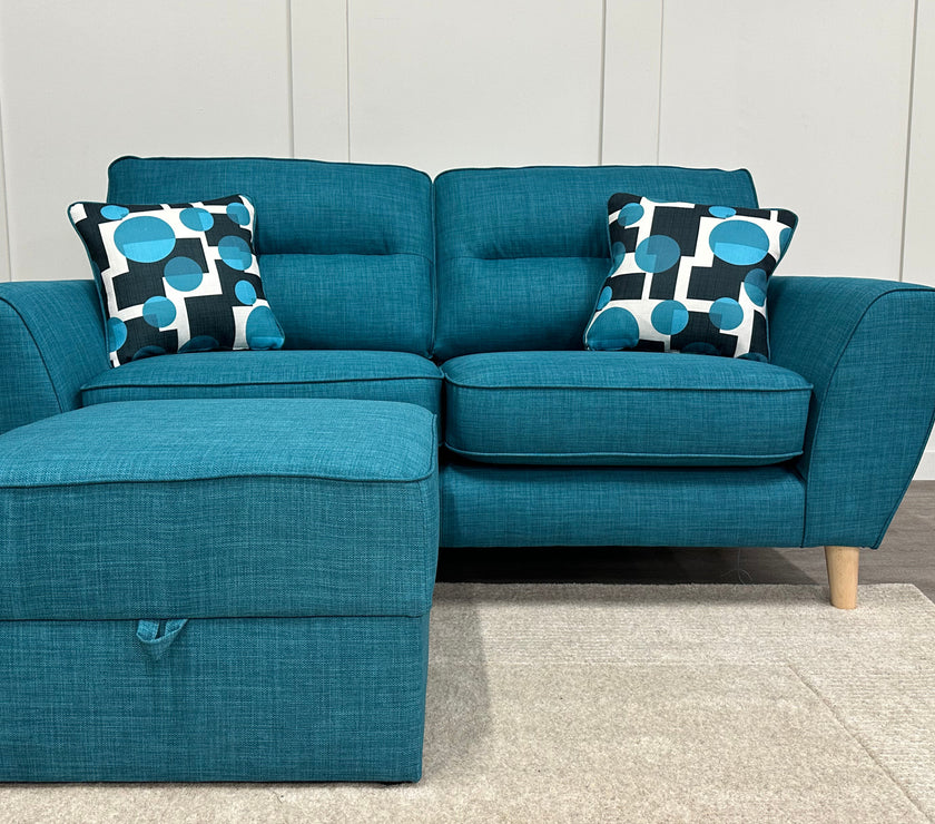 Image of the Felix 2 Seater Sofa and stool