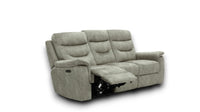 Rome 3 Seater Recliner Sofa with USB - Marble Charcoal Grey