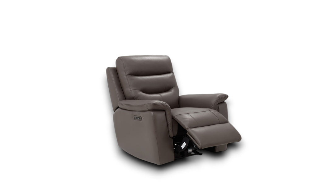 Rome Power Recliner Chair with USB - Warm Grey