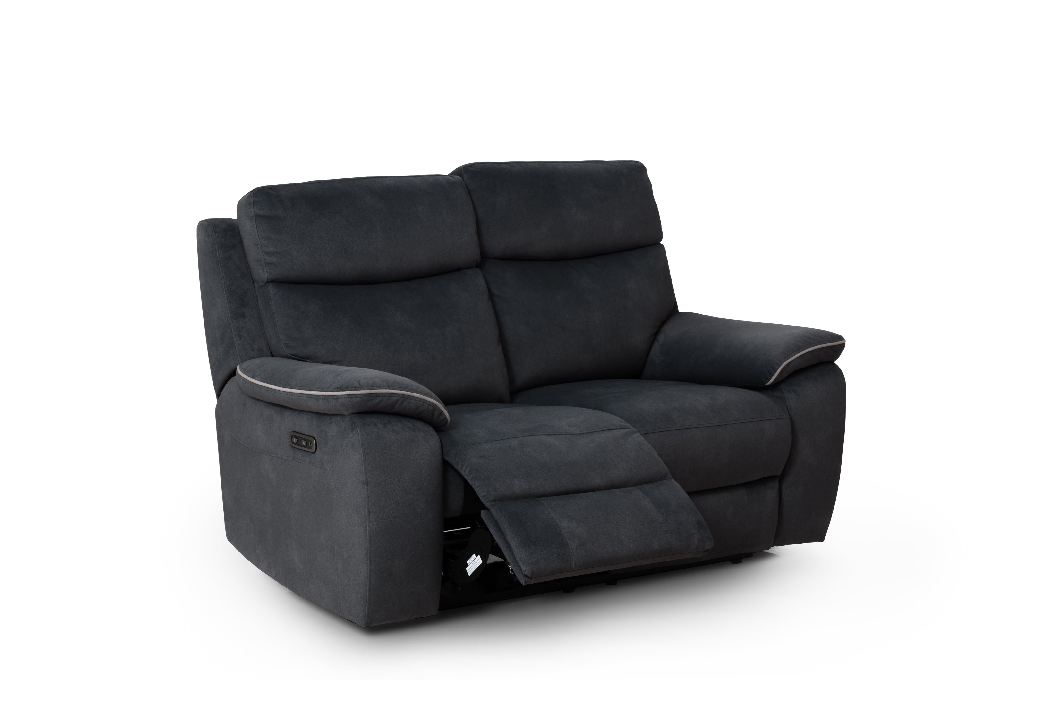 Angled view of the Naples 2 Seater Recliner Sofa against a white background