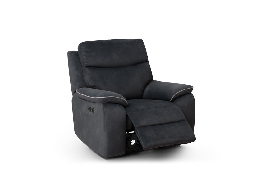 Angled view of the Naples Recliner Armchair against a white background