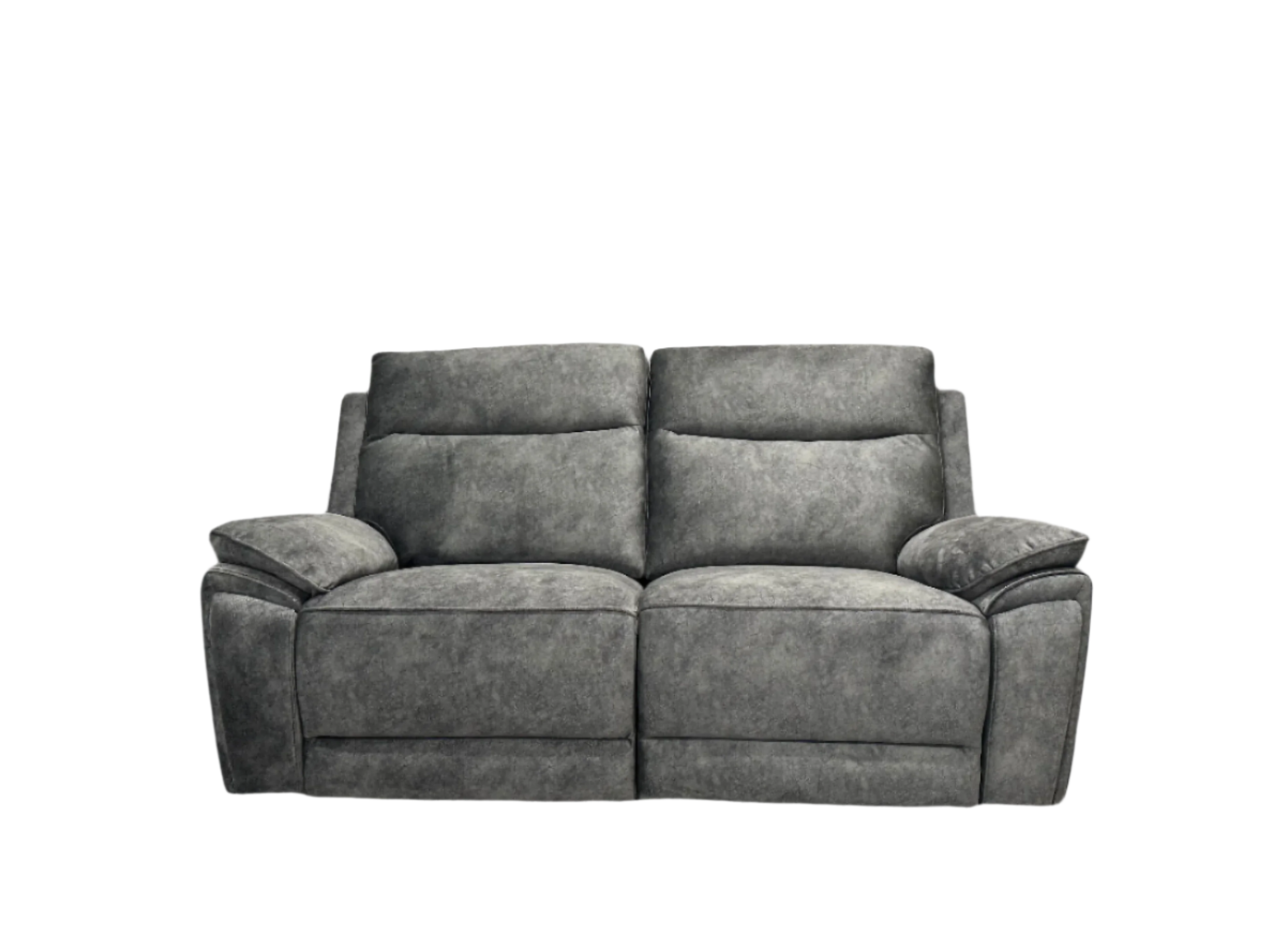 Front view of the grey Osaka 3 Seater Power Recliner Sofa