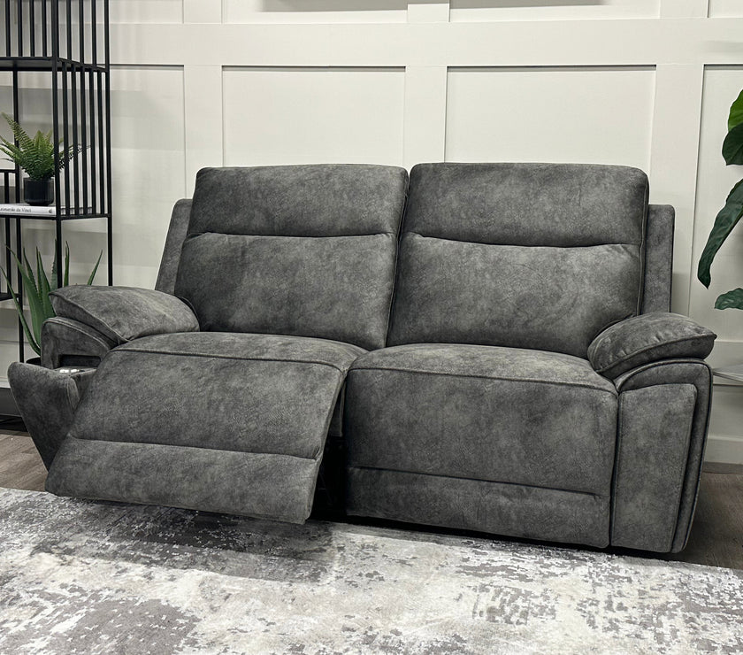 Osaka 3 Seater Power Recliner Sofa - Grey