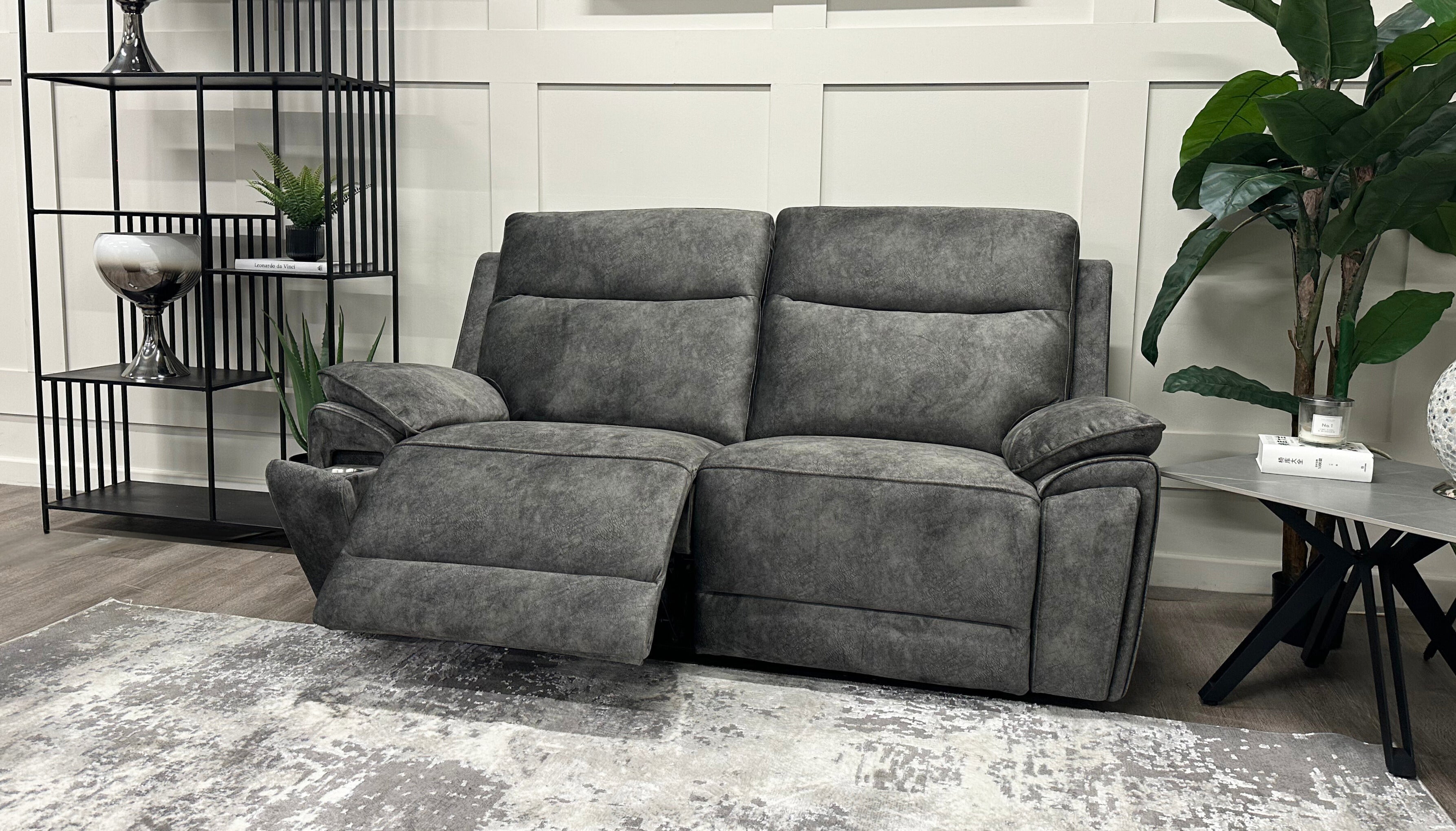 Osaka 3 Seater Power Recliner Sofa - Grey