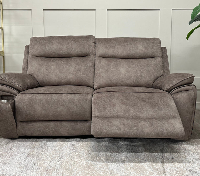 Osaka 3 Seater Power Recliner Sofa - Truffle