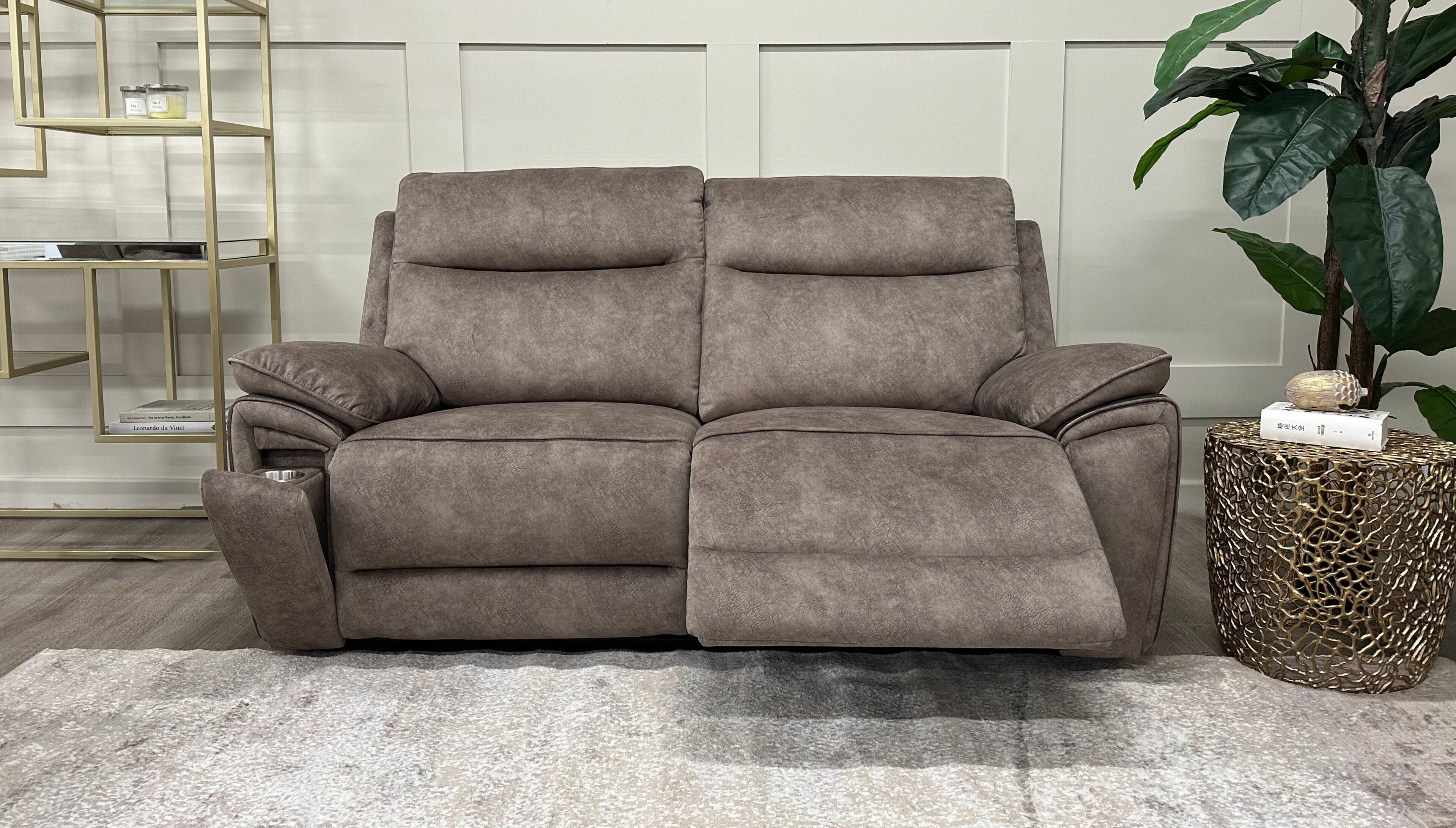 Osaka 3 Seater Power Recliner Sofa - Truffle