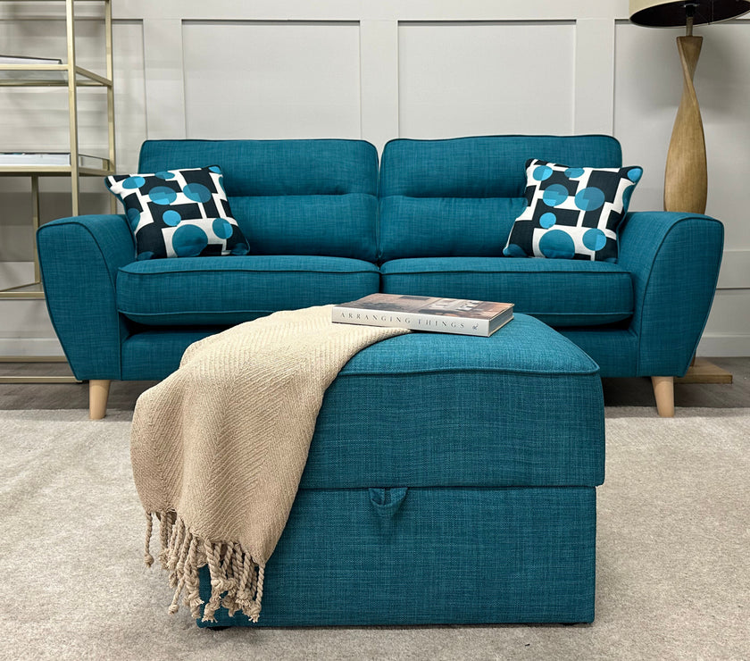 Image of the Felix 3 Seater Sofa and footstool