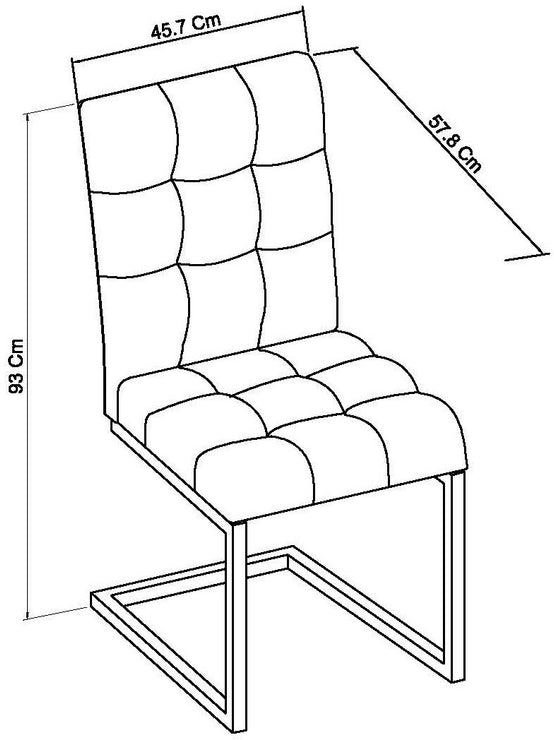 Toulouse Cantilever Faux Leather Dining Chairs