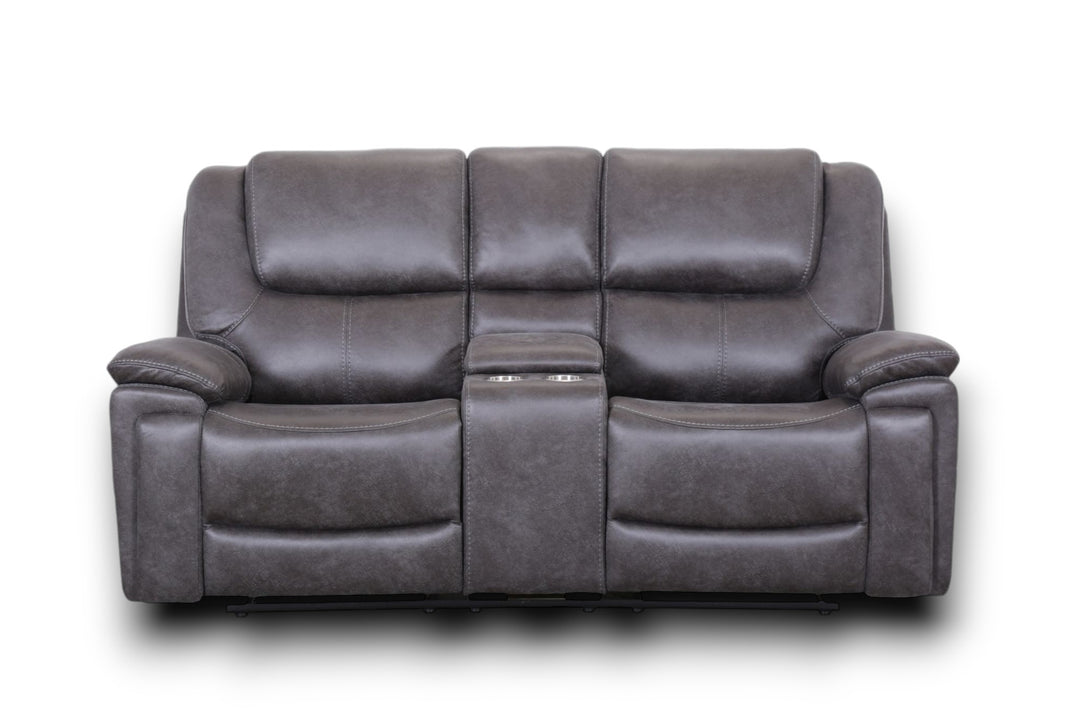 Brentor 2 Seater Recliner Sofa with Console and Power Headrest