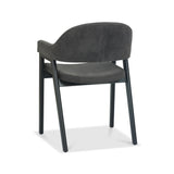 Candice Fabric Dining Chairs with Arms - Dark Grey