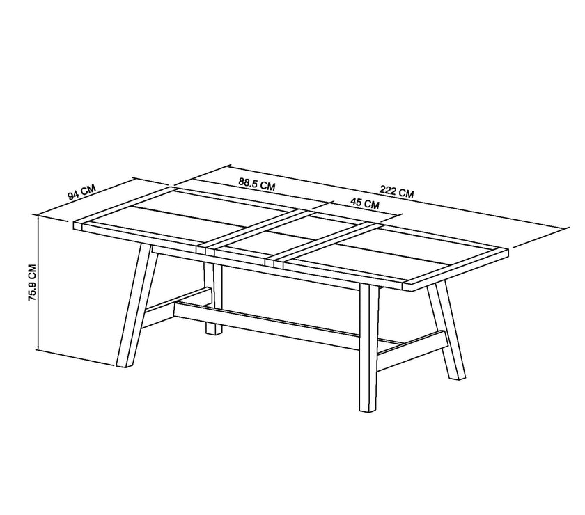 Candice 4-6 Seater Extendable Dining Table