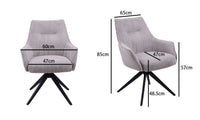 Bianca 360° Auto-Return Swivel Dining Chair