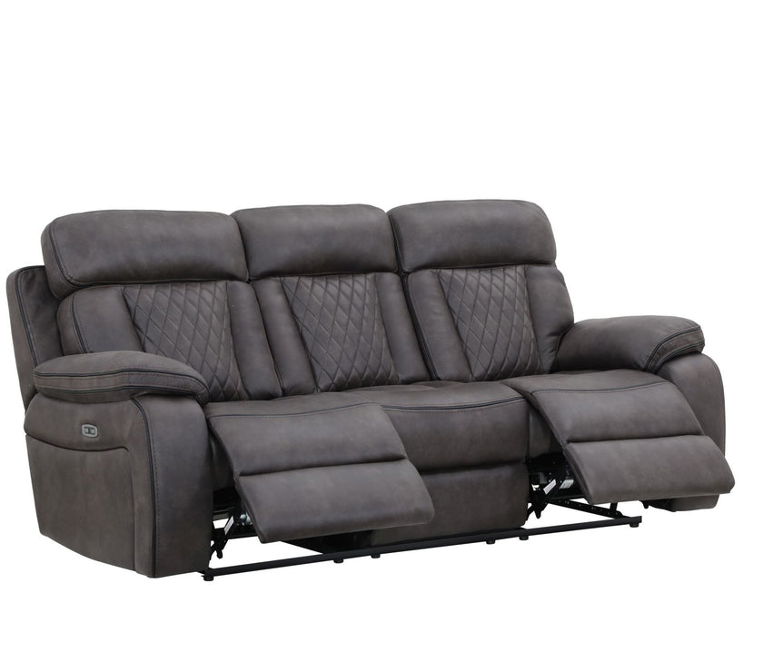 Angled view of the Kobe 3 Seater Recliner Sofa in its reclined position