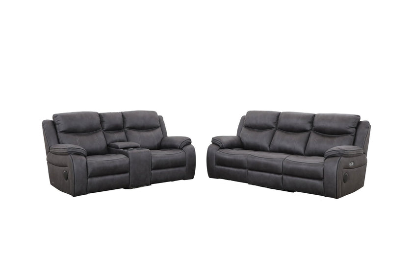  Image of the Lotus sofa set, a 2 seater recliner, and a 3 seater recliner sofa, all with matching modern design and plush upholstery for a cohesive and comfortable living space