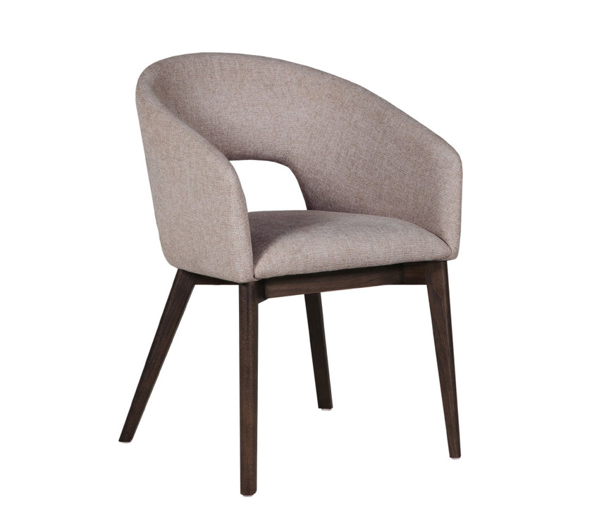 Angled view of the Everest Dining Chairs with plush padding and sturdy legs.