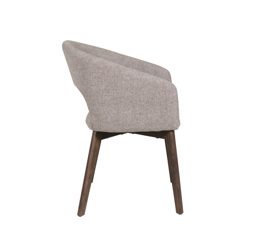 Side image of the Everest Dining Chairs with plush padding and sturdy legs.