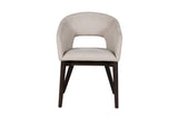 Front image of the Everest Fabric Dining Chairs with plush padding and sturdy legs.