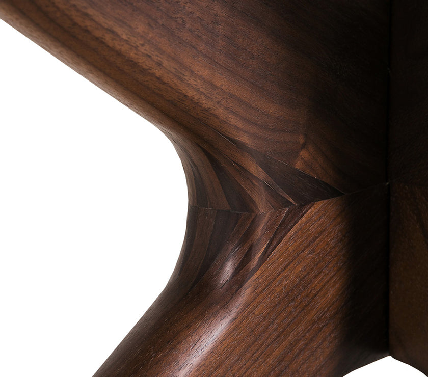 Close up view of the legs of the Everest Dining Table