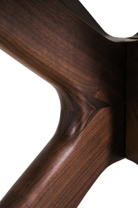 Close up view of the legs of the Everest Dining Table