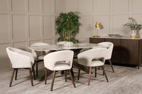 Image of the Everest Dining Table being styled with NCF's Dining Furniture.