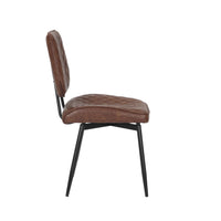 side view of our faux leather swivel dining chairs