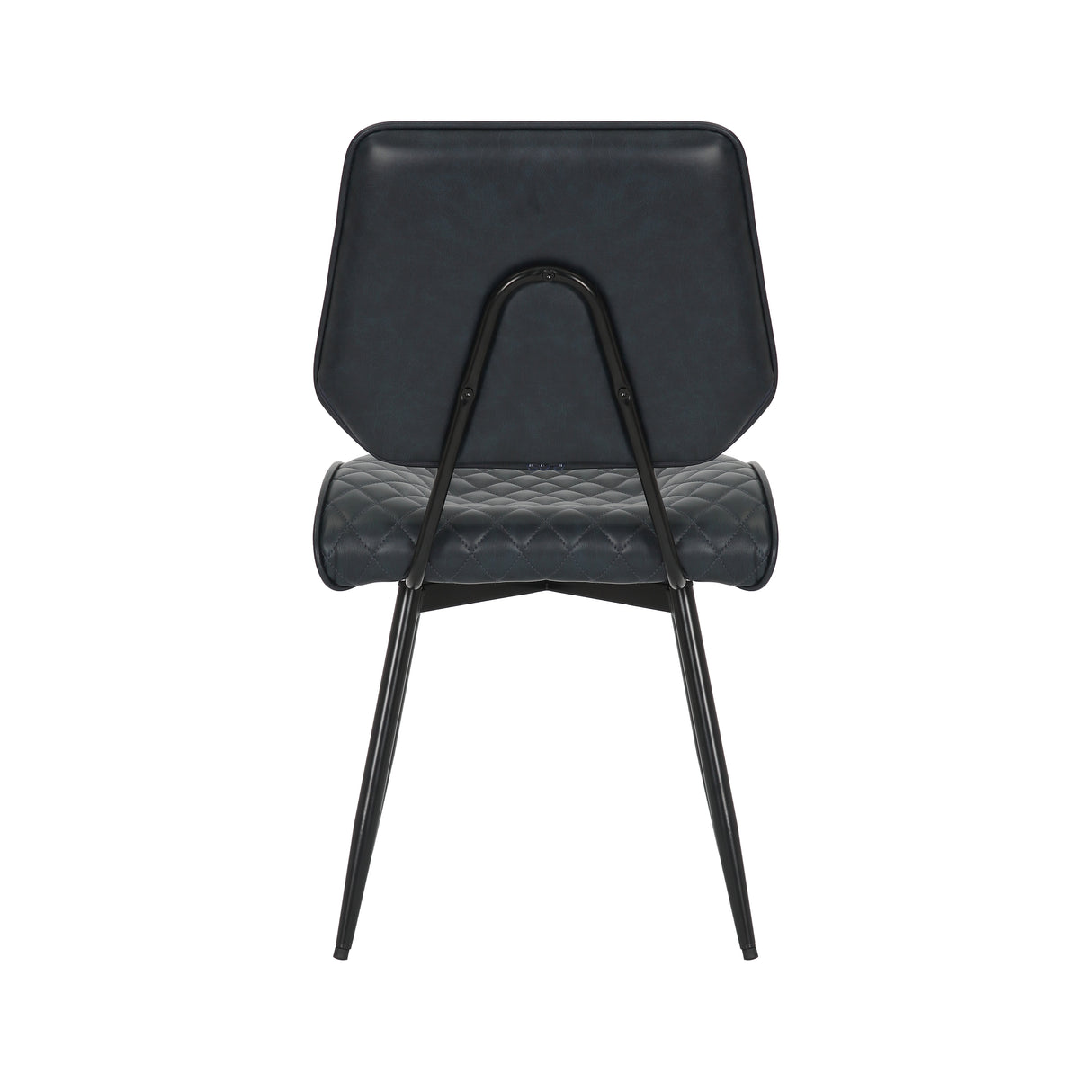 back view of our faux leather swivel dining chairs