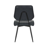 back view of our faux leather swivel dining chairs