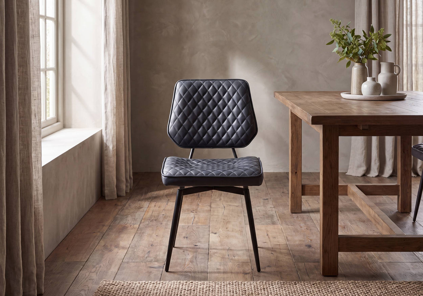 Set of 2 Albany Swivel Dining Chairs