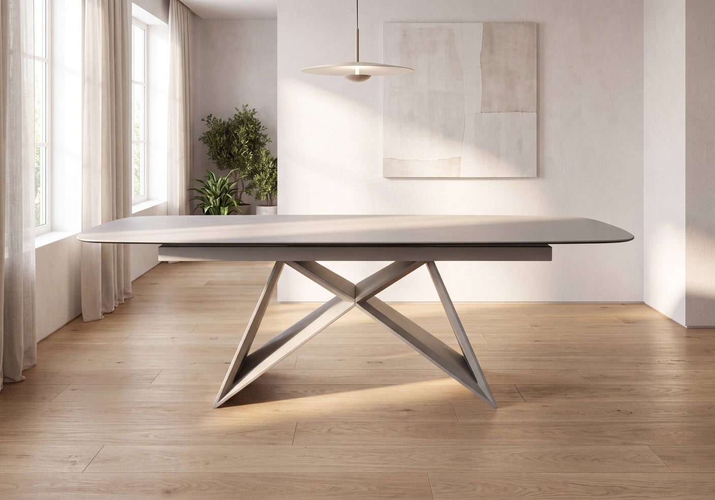 Aspen Extending Dining Table with 6 Swivel Dining Chairs