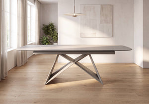Aspen Extending Dining Table with 6 Swivel Dining Chairs